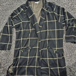 Maurices Black and Tan Checkered Blazer